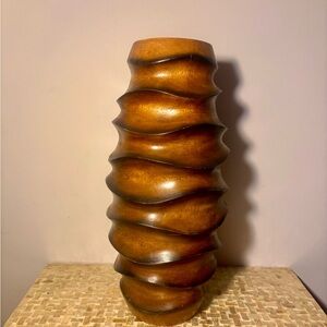 Unique Wooden Carved Decorative Vase